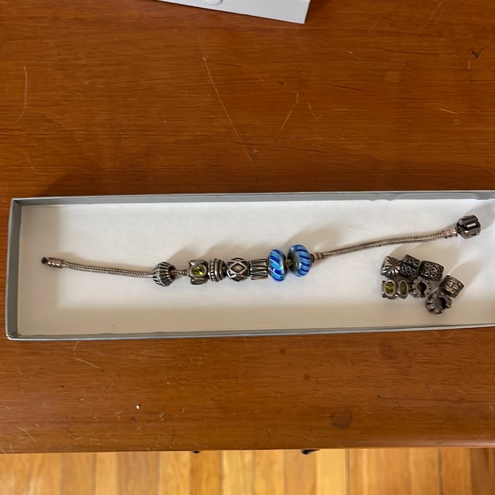 Pandora bracelet with 14 charms